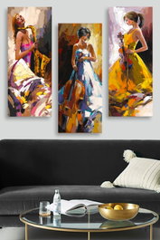 Wallity Cuadro Decorativo de MDF Multicolor (3 Piezas)
